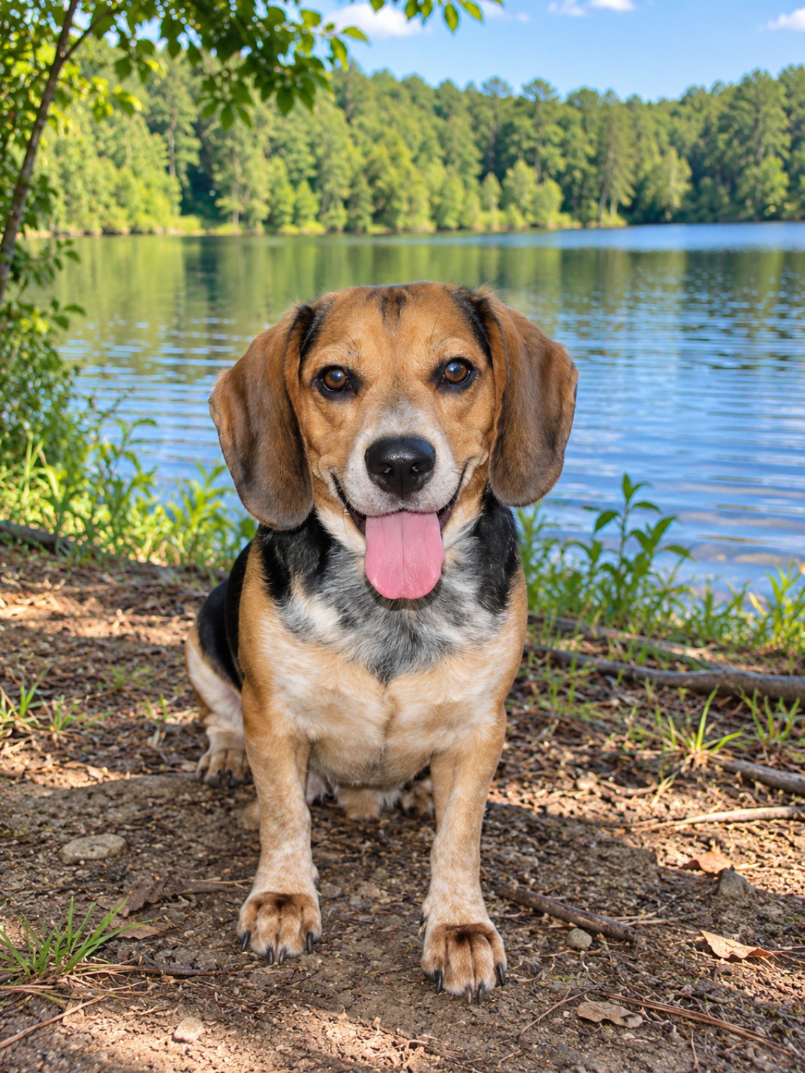 Memphis smiling by the lake