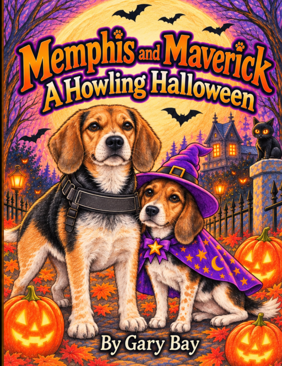 Memphis and Maverick: A Howling Halloween book cover by Gary Bay